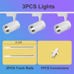 Full Set Led Track Lights 50W 40W 20W Cob Ceiling Rail Spotlight Lighting Indoor For Living Room Kitchen Decor Led Track Lights