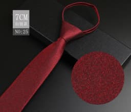 Luxury 7cm Mens Tie Pre-tied Easy Wear Neck Tie For Men Zipper Lazy Pre-tied Business Wedding Stripes Plaid Women Necktie