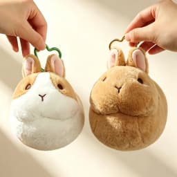 15cm Mini Little Rabbit Plush Toys Soft Cozy Chubby Lifelike Bunny Hanging Doll Cute Keychain Bags Decor Kids Birthday Gift