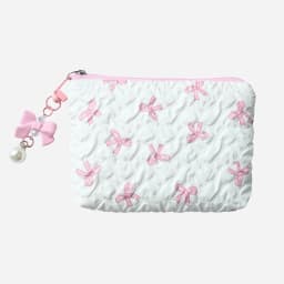 Cute Bowknot Cosmetic Bag High Appearance Level Portable Clutch Multi Functional Storage Pouch Advanced Sense Mini Coin Purse