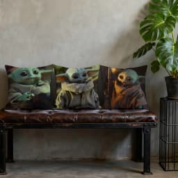 S-StarS W-WarsS Grogu Cushion Cover Square Decorative Throw Pillow Case Sofa Bed Living Room Anniversary Gifts