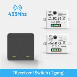 Wireless ON OFF Switch RF433 Module Remote Control Light Switch 1/2/3 Gang Wall Switch for Light Bulb Chandelier 10A 110V 220V