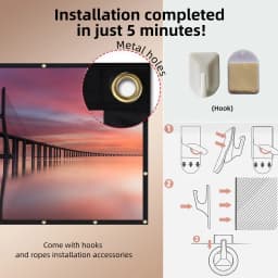 Salange Projector Screen 100 inch 120 inch 150 Portable Foldable for Home Theater Outdoor Indoor Double Side projection screens