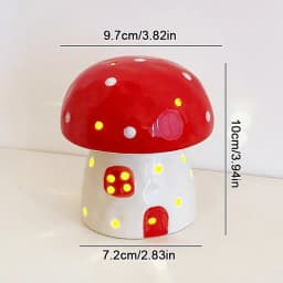 Creative Mushroom Small Night Lamp Bedside Light Home Decoration Ceramic Cute Mushroom Night Light Birthday Gift