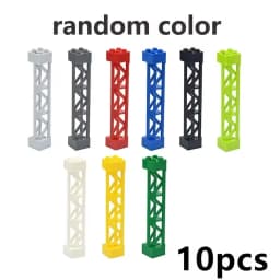 Building Block Part 10Pcs MOC Pillars Bricks 2X2X10 Support Baseplate Bridge Pillar Girder Bracket Column Toys Compatible 95347