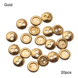 20Pcs Metal Doll Buttons For Doll Clothes Sewing Accessories Round Mini Buttons 3/4/5/6mm For 1/12 1/6 Diy Doll Clothing Buckles