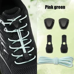 Triangle Lock No-Tie Shoelaces, Elastic Lazy Laces Buckle Set, Durable Replacement Strings for Sneakers & Outdoor Shoes 1 Pair