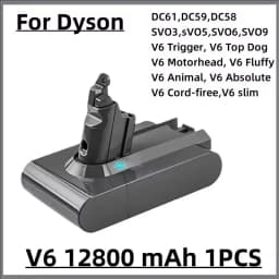 100% New Compatible with For Dyson V10 V8 V11 V15 V7 Series SV07 SV09 SV10 DC62 Vacuum Cleaner Rechargeable Battery