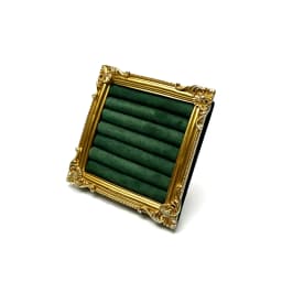 Retro Square Ring Display Stand Jewelry Showcase Tray Wooden Shop Window Decoration Photography Background Props