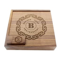 JASTER Maple Photo Album Wood USB+Box Memory Stick Pendrive 8GB 16GB 32GB 64GB 128GB Photography Gift Free LOGO (170*170*35 MM)