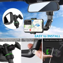 Rearview Mirror Phone Holder for Car 360° Rotating Phone Mount GPS Holder Universal Car Phone Holder For iPhone Xiaomi HUAWEI