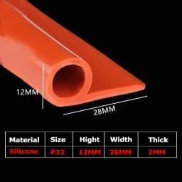 1/5Meter 9 Shape Auto Rubber Seals Car Door high temperature Oven Steam Doors Window Silicone P-Type Weather Strip