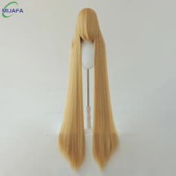 700g High Quality 59" 150cm Long Straight Cosplay Wig With Bang Blond Brown Red Green Blue Heat Resistant Hair Colors Anime Wigs