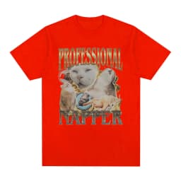 Professional Napper Funny Cat Meme T-shirt Men Women Casual Cotton Oversized T Shirt Fashion Vintage O-Neck T-shirts Streetwear