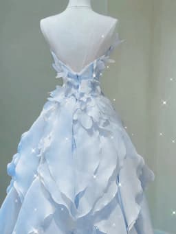 Ele Blue Evening Gown Women's High-End Host Ball Lightweight Luxury Adult Ceremony Super Fairy T Sound Music Exam