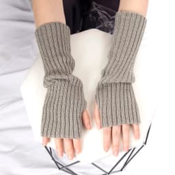 Winter Women's Knitted Fingerless Arm Sleeves Gothic Style Striped Arm Warmers Girls Harajuku Y2K Fashion Wrist Gloves
