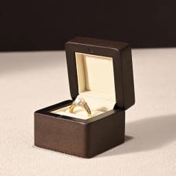 WoodTen Wood Ring Gift Box Jewelry Ring Storage Box for Engagement Wedding Anniversary Propose Jewelry Organizer Box for Women