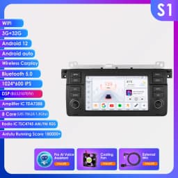 2Din Android 12 CarPlay Android Auto Radio For BMW E46 M3 318/320/325/330/335 Rover 75 Coupe Car Multimedia GPS 4G autoradio
