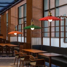 American Retro Red Pendant Lamp Led E27 Industrial Style Lighting Hot Pot Barbecue Modern Iron Art Restaurant Decor Lighting