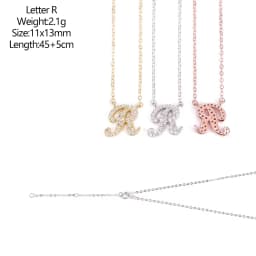 925 Sterling Silver D VVS1 Diamond Full Moissanite Pendant Necklace for Women Letter Sparkling Moissanite Jewelry