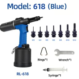 Lightweight Pneumatic Riveter Automatic Rivet Nut Gun M3 to M12 Hydraulic Industrial Quick Riveting Tool Upgraded RL-6312/RL-618