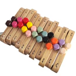 New 1 Sets Handmade Wooden Purse Frame Wholesale Diy Handbag Accessories Obag Handles 10 Colors V Shape Wood Purse Frames