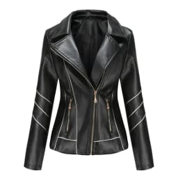 Thin PU Zipper Short Coat for Women, Motorcycle Jackets, Leather Clothes, Spring and Autumn Jackets, New Style, Purchase