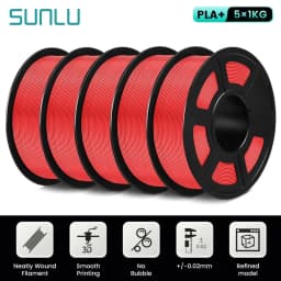 SUNLU 5KG PLA Plus/Clear/AntiString Filament 1.75mm 1kg Spool (2.2lbs) Neatly Wound Filament Fit Most FDM Printer