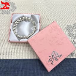 20Pcs/lot Square 9*9cm Paper Jewelry Gift Box 4 Color Available Bracelet Jade Storage Organizer Gift Rost Print Box Wholesale