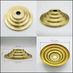 M10 Ceramic Desk Lamp Brass Base Cover Pure Copper Desk Lamp Plate I-Shaped Connector DIY Brass Lighting Hardware Accessories