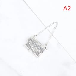 1 Pc Metal Chain Pack Doll Bag Miniature Shopping Handbag For Clothes Dolls Accessories