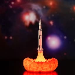 USB Rechargeable Space Shuttle Rocket LED Table Lamp 3D Print Night Lamp Ambient Light Room Bedside Desktop Decor Children Gift