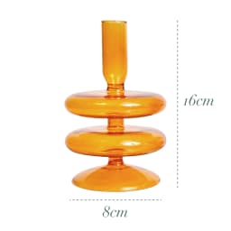 Floriddle Taper Candle Holders Glass Candlesticks for Home Wedding Table Decoration Glass Vase Table Bookshelf Candles Stand