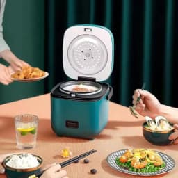 Mini Rice Cooker Automatic Household Kitchen Electric Cooking machine 1-2 People Food Warmer Steamer 1.2L Small Rice Cooker