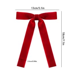 2.5cm Christmas Gift Box Decoration Bow Christmas Red Velvet Satin Ribbon Bow Handmade Christmas Tree Wreath Garland Pendent
