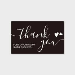 30pcs Black Pink Thank You Cards Greeting Label Tag Packages For Small Business Gift Box Decoration Packaging Supplies Wholesale