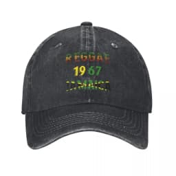 Get Up Stand Up Reggae Rasta Baseball Cap Vintage Distressed Denim Washed Bob Marley Snapback Hat Unisex Adjustable Fit Cap