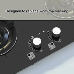 2pcs Flame Indicating Stickers Flame Indicators Ring Stove Labels Oven Replacement Adhesive Knob Symbols Cooktop Hob Cooker