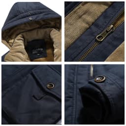 Men Winter New Windproof Hooded Thick Fleece Warm Parka Men Fashion Brand Coat Men Classic Casual Parka Jacket Men Size 6XL