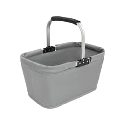 Foldable Shopping Basket Shopping Basket with Padded Handle and Zip Pocket for Shopping, Picnics & Storage