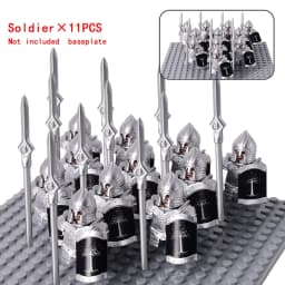 MOC Medieval Dwarf Warrior Elves Knights LOTR Figures Building Blocks Accessories Armor Shield LOTR DIY Toys for Children Gift