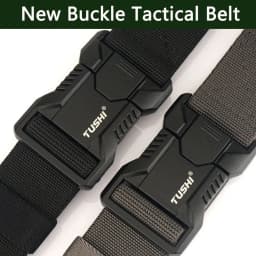 TUSHI Luxury Metal Quick Release Pluggable Buckle Belt For Men Durable Elastic Tactical Belts Cowboy Outdoor Stretch Work Belt