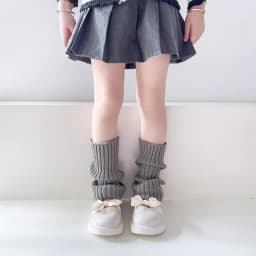 Autumn Solid Color Leg Warmers Middle Tube Socks Knitted Y2K Lolita Style Mid-Calf Socks for Children Girl