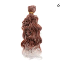 15*100cm Doll Hair High-Temperature Curly Wigs 1/6 1/4 1/3 Doll Mini Tresses Fashion Screw Periwig DIY Toy Toupee Accessories