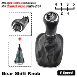 5/6 Speed Car Gear Shift Knob Shifter Gaitor Boot Cover Black Fit For Opel Corsa D  2006 2007 2008 2009 2010 2011 2012 2013 2014