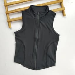 Zip Up Sleeveless Training Vest, Quick Dry Athletic Top for Gym, Running & Yoga, Versatile Casual Outerwear