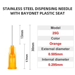 100pcs 13mm Dispensing Needle Glue Needle 0.5 Inch Suitable for All Glues Liquid Solder Paste Adhesives Dispenser Needle