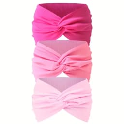 3PCS Women's Wide Hair Band in Elastic Solid Color, Anti-Slip Hair Accessory for Exercise, Multi-Functional Accessory