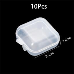 5/10Pcs Small Boxes Square Transparent Plastic Box Jewelry Storage Case Finishing Container Packaging Storage Box for Earrings
