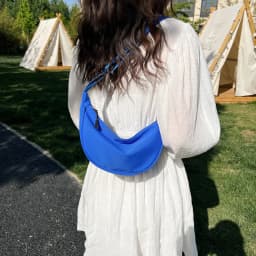 2024 Solid Color Chest Bag For Women Large Capacity Travel Crossbody Female Half Moon Belt Bag Ladies Daily Street Fanny Packs